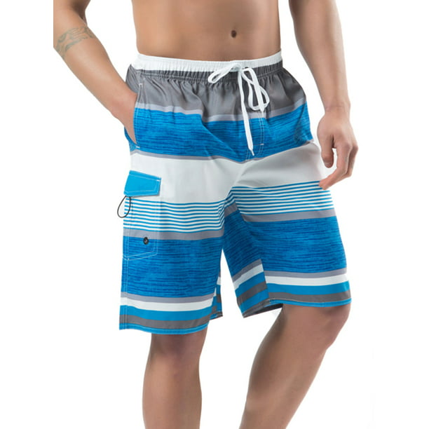 Summer Mens Printing Knee High Board Shorts Pockets Beach Shorts Boardshorts 